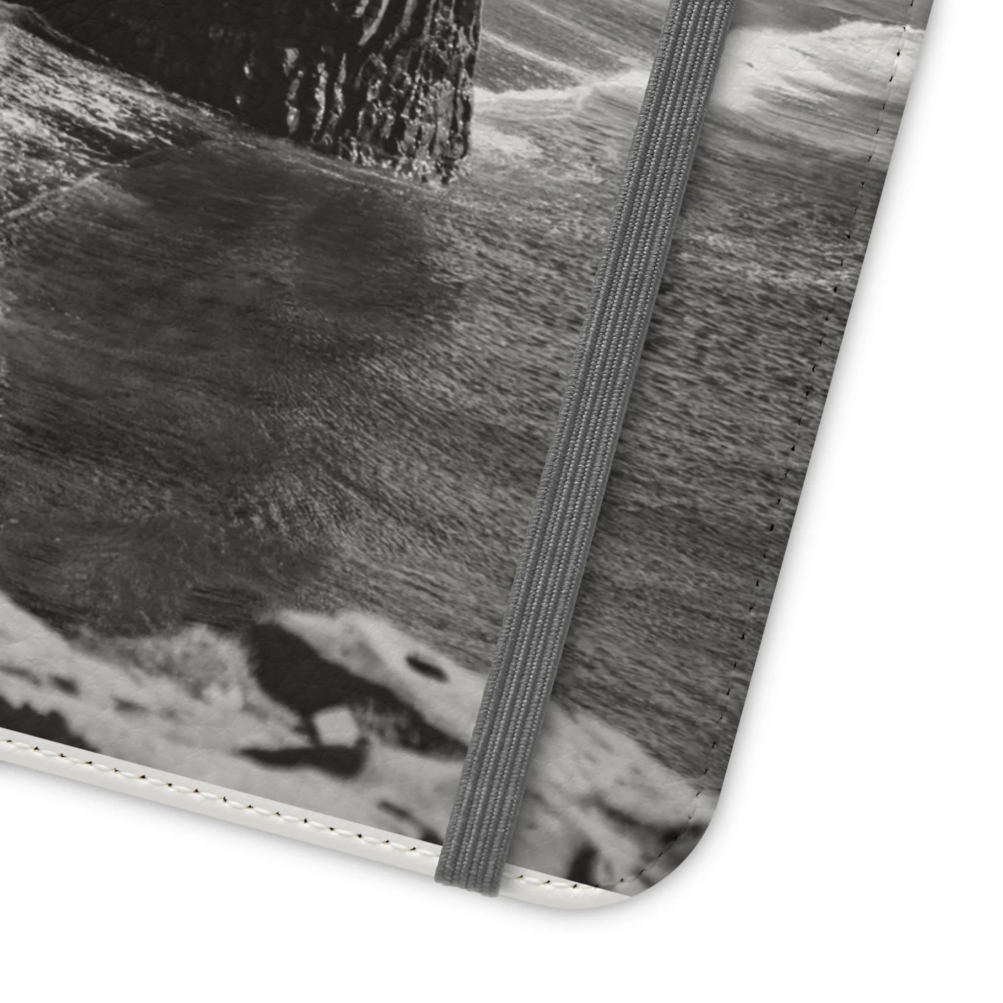 Iceland’s Black Sands in Monochrome Majesty- Flip Cases