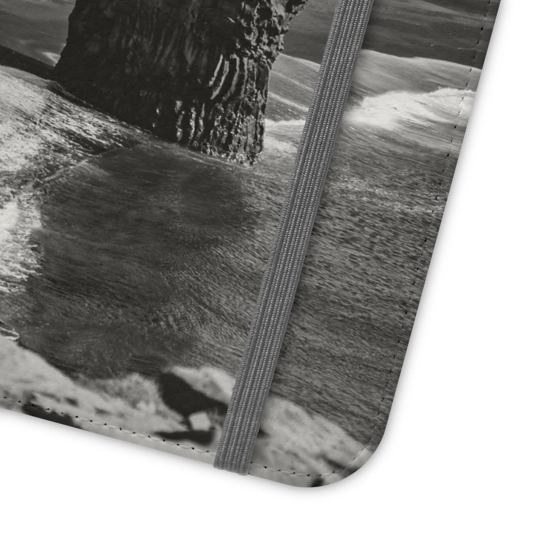 Iceland’s Black Sands in Monochrome Majesty- Flip Cases