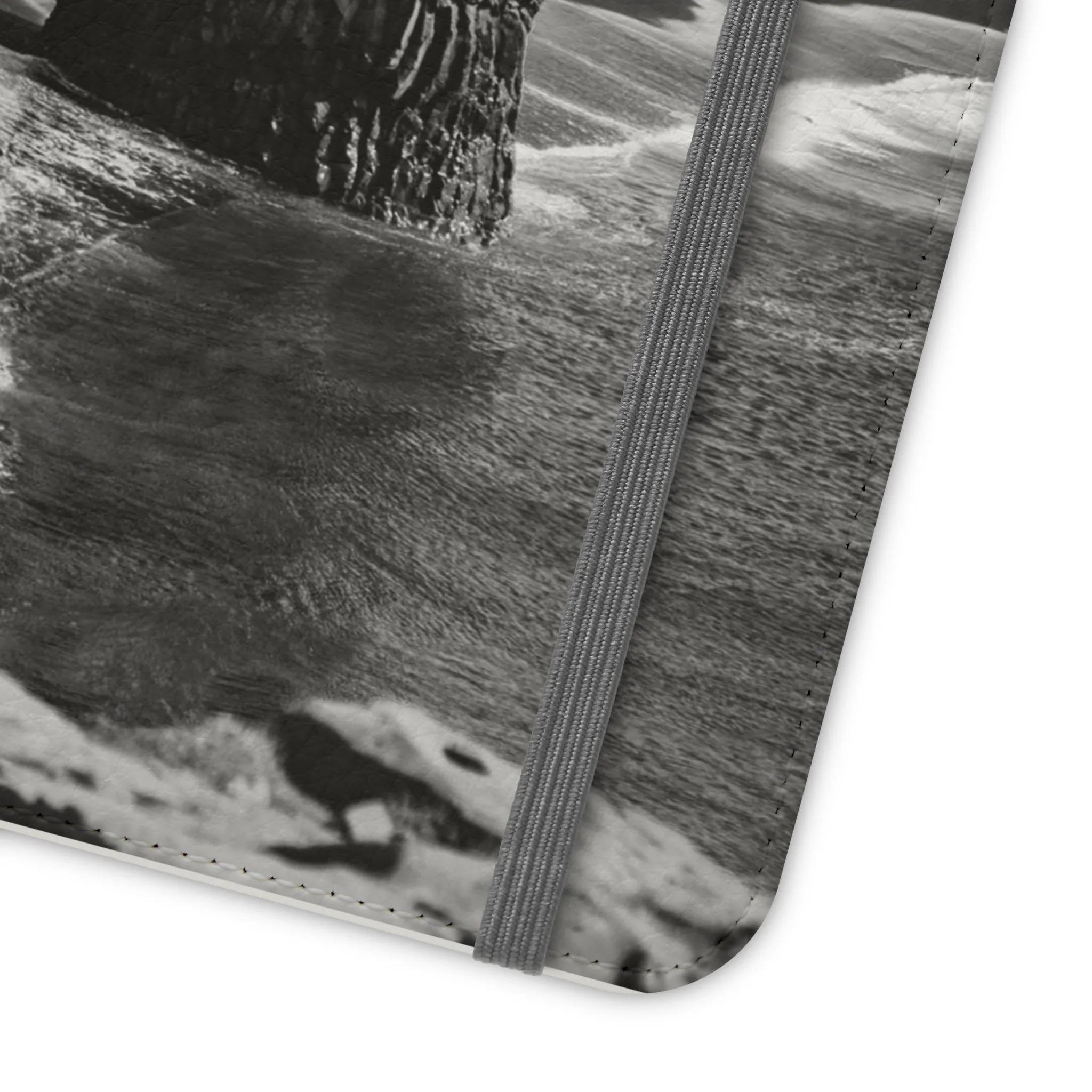 Iceland’s Black Sands in Monochrome Majesty- Flip Cases