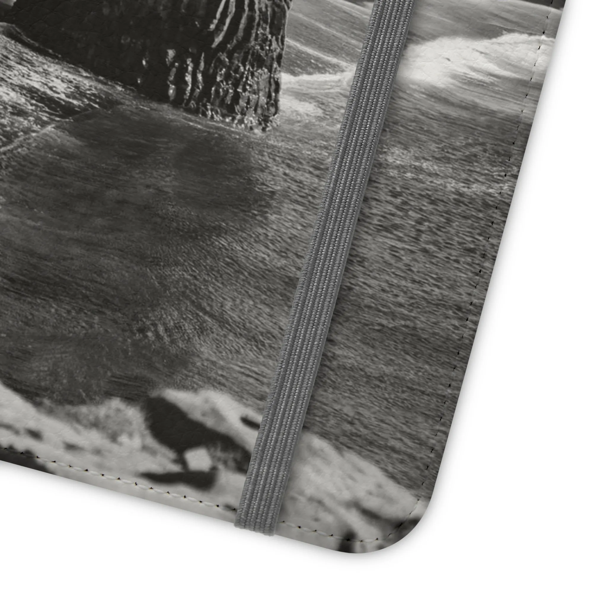 Iceland’s Black Sands in Monochrome Majesty- Flip Cases