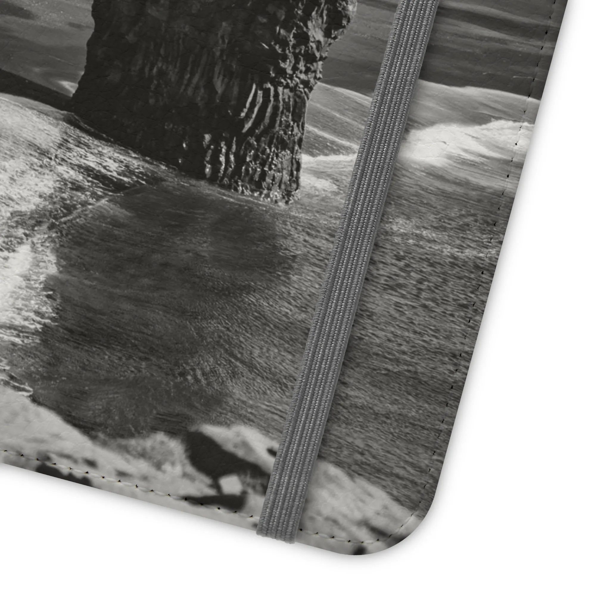 Iceland’s Black Sands in Monochrome Majesty- Flip Cases