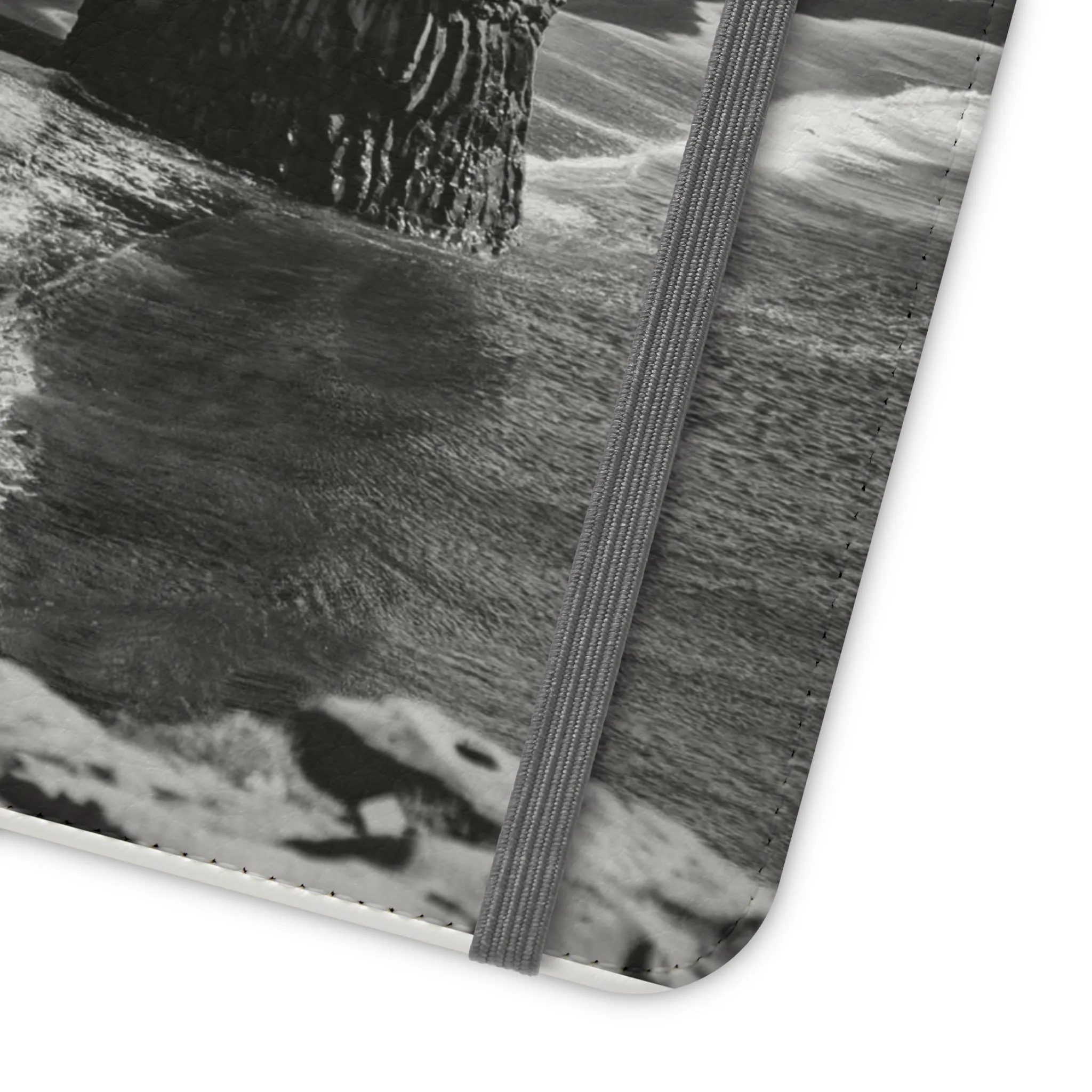Iceland’s Black Sands in Monochrome Majesty- Flip Cases