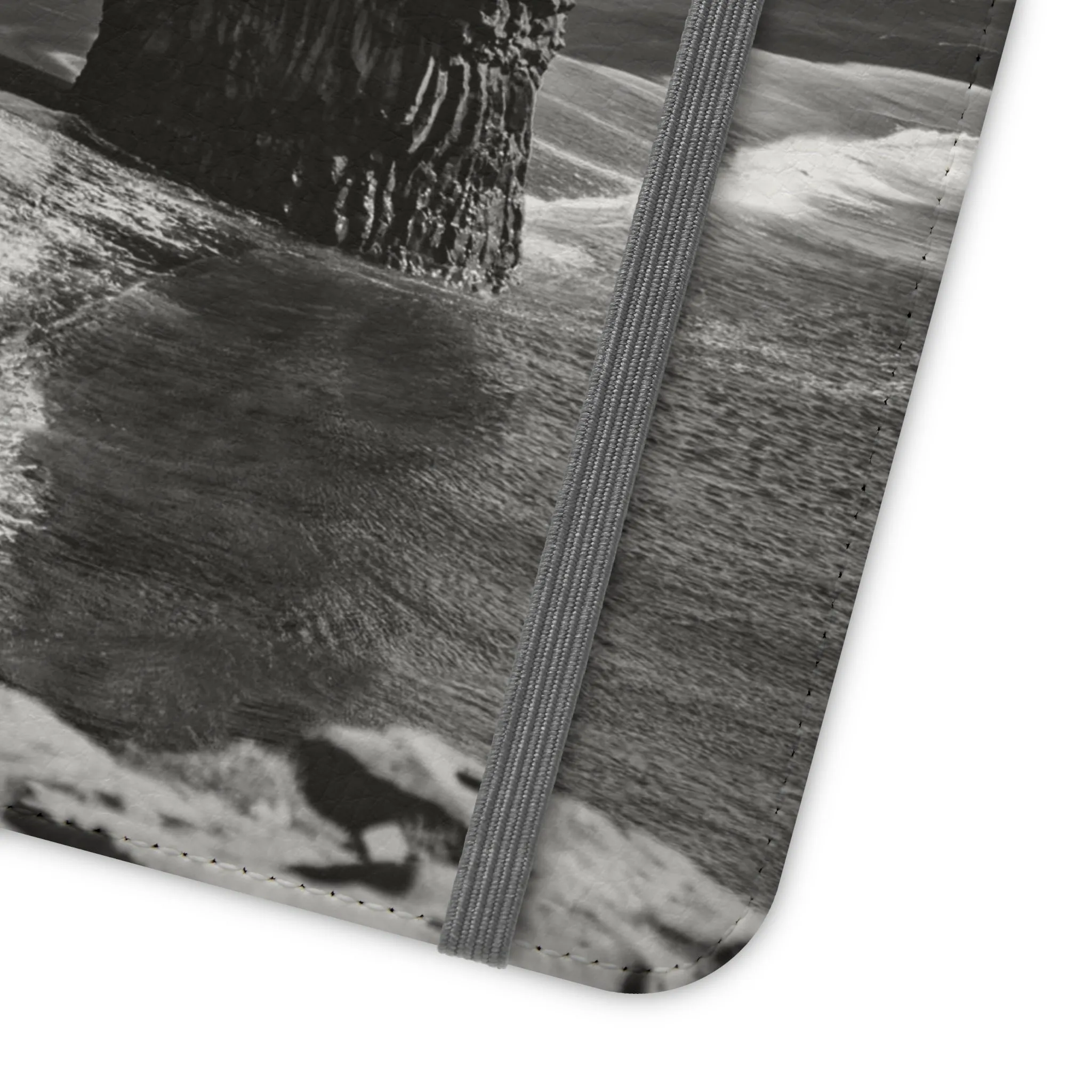 Iceland’s Black Sands in Monochrome Majesty- Flip Cases