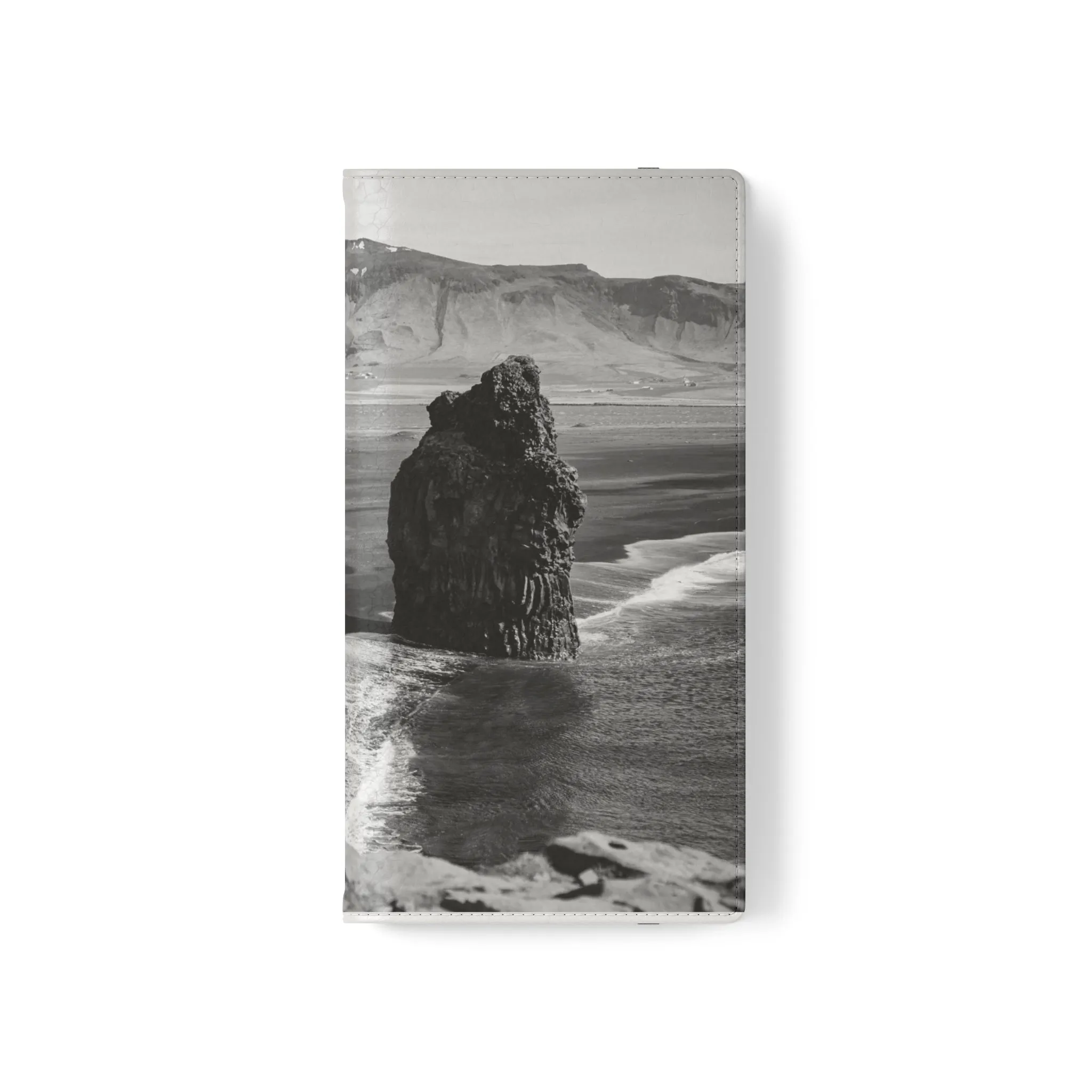 Iceland’s Black Sands in Monochrome Majesty- Flip Cases