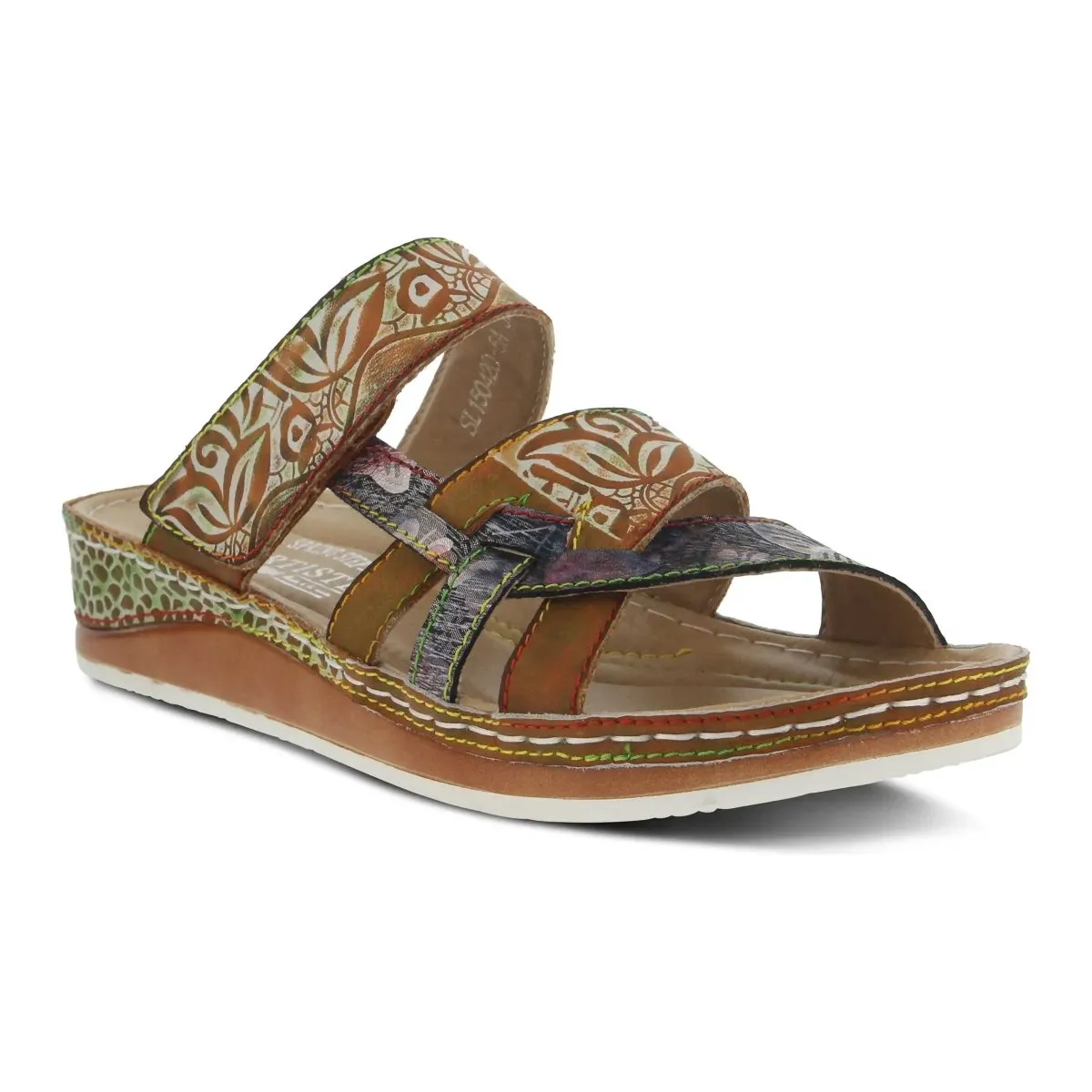 L'Artiste By Spring Step Caiman Camel Multi Leather