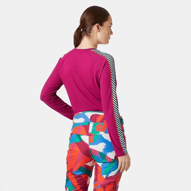 LIFA® ACTIVE Stripe Crew Base Layer - Magenta