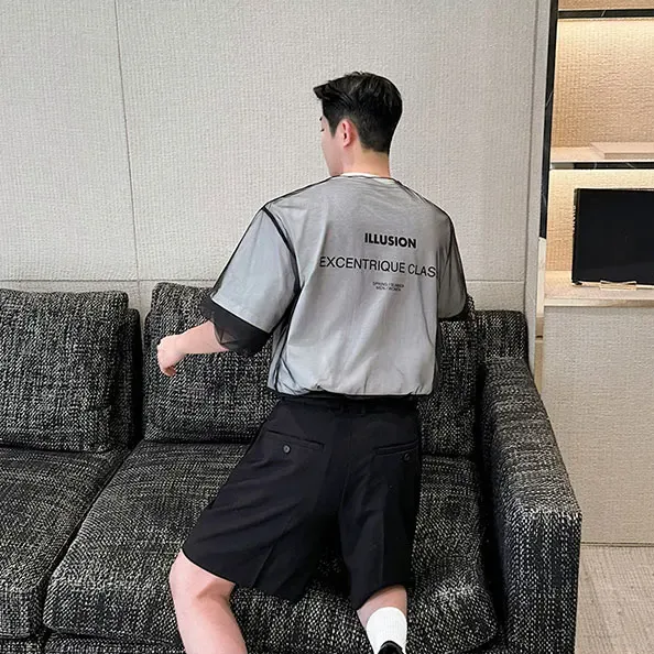 Loose Mesh See-Through T-Shirt