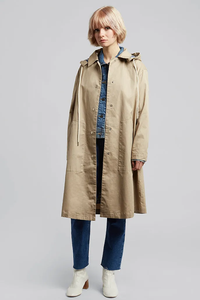 Louisette Removable Hood Rain Mac Jacket