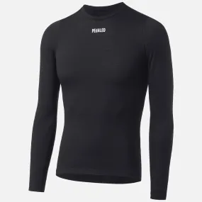 Maglia intima manica lunga Pedaled Essential Merino - Nero