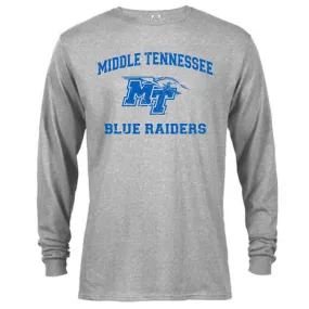 Middle Tennessee State University Blue Raiders Retro Distressed Long Sleeve Tee