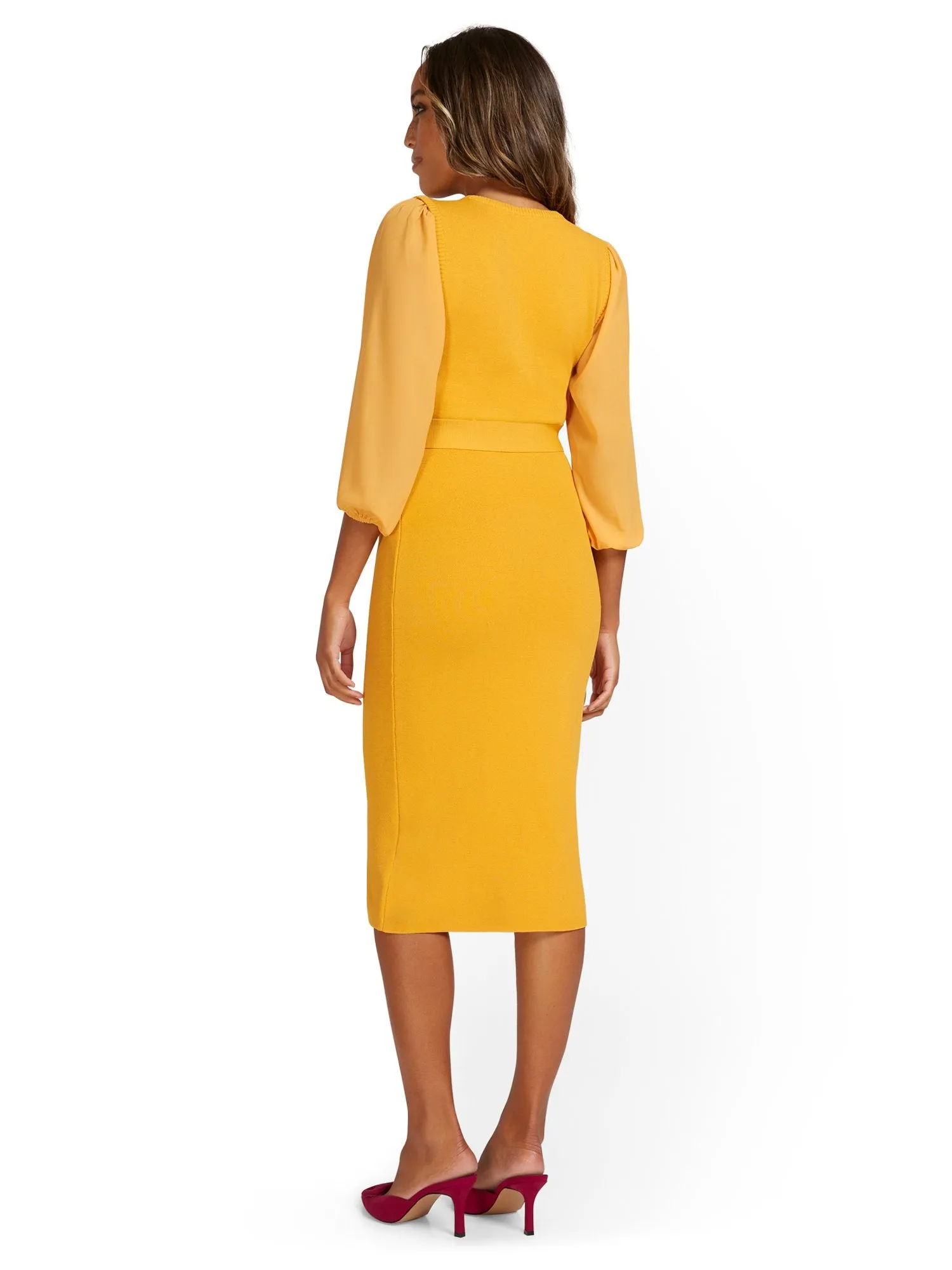 Mixed Media Sweater Dress
