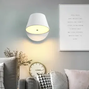 Modern Monochrome Trapezoid Wall Sconce - Stylish Rotatable Metal Wall Lamp for Office
