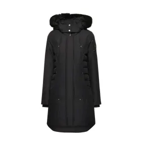 Moose Knuckles Womens Cloud Parka F in Black/ Black Fur
