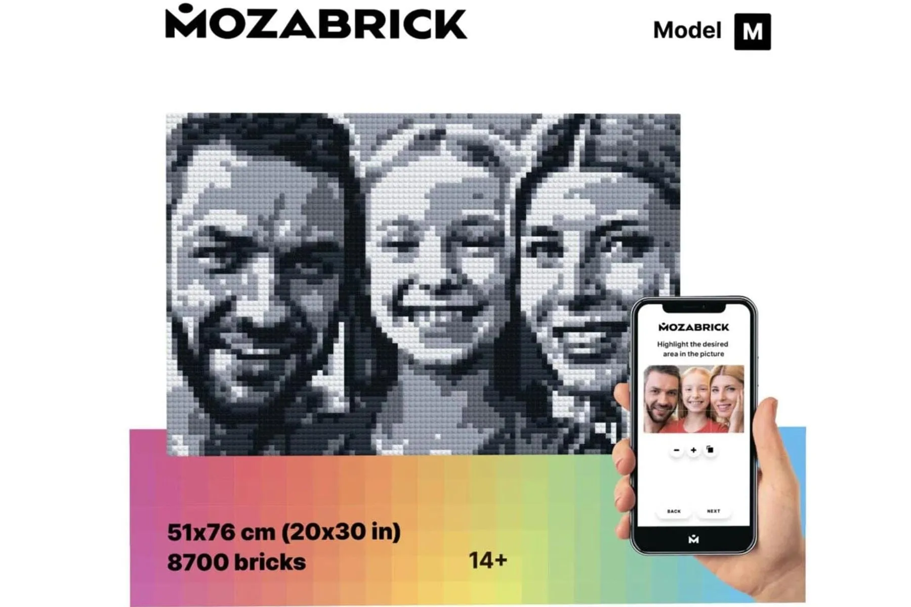 Mozabrick Mosaic Photo Construction Set Medium