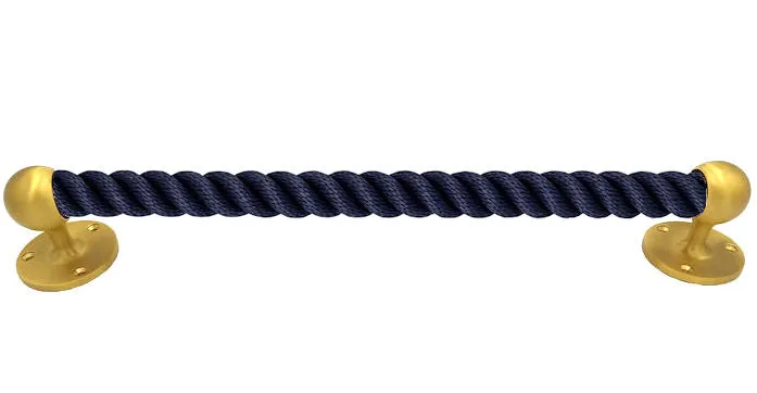 Nautiluxe Nautical Rope Closed End Towel Bars/Door Handles