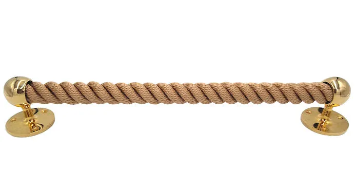 Nautiluxe Nautical Rope Closed End Towel Bars/Door Handles
