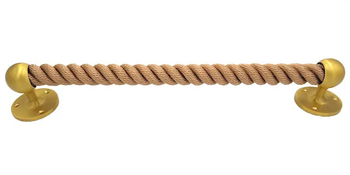 Nautiluxe Nautical Rope Closed End Towel Bars/Door Handles