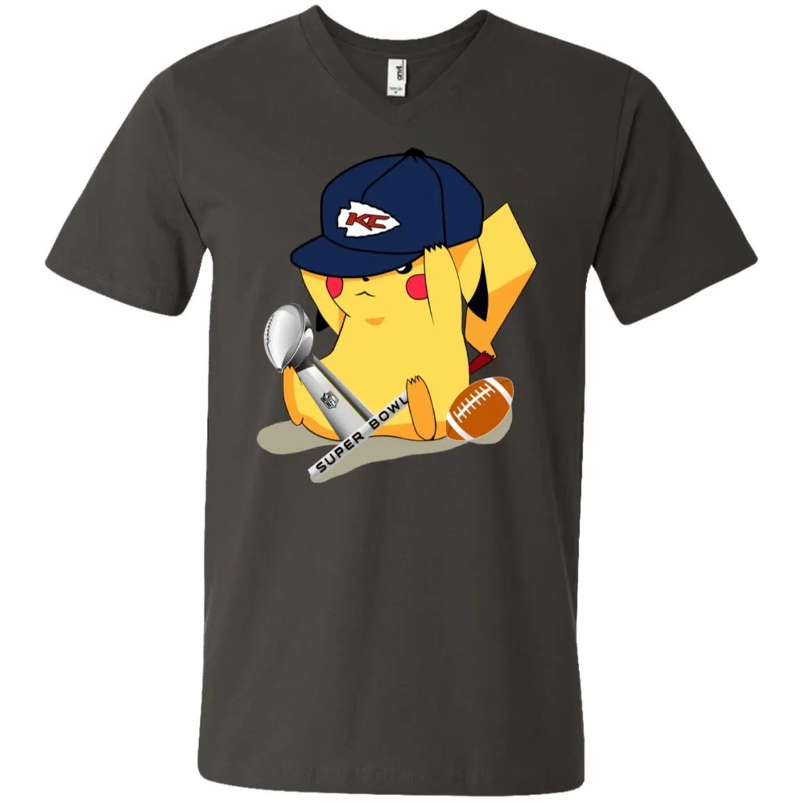 Nfl – Kansas City Chiefs Pikachu Super Bowl 2019 Football Men V-Neck T-Shirt