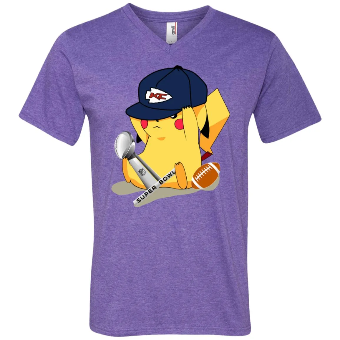 Nfl – Kansas City Chiefs Pikachu Super Bowl 2019 Football Men V-Neck T-Shirt