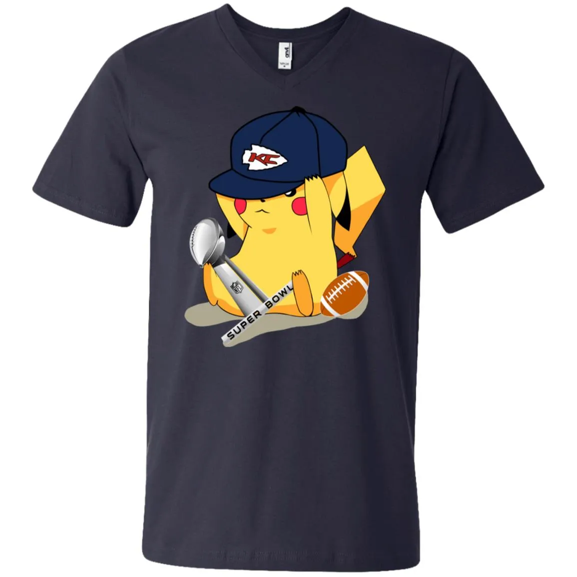 Nfl – Kansas City Chiefs Pikachu Super Bowl 2019 Football Men V-Neck T-Shirt