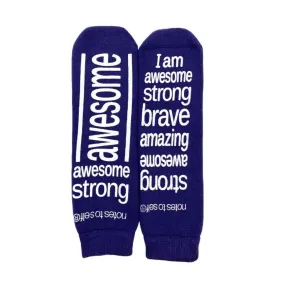 Purple hospital-type gripper socks (size M/L)
