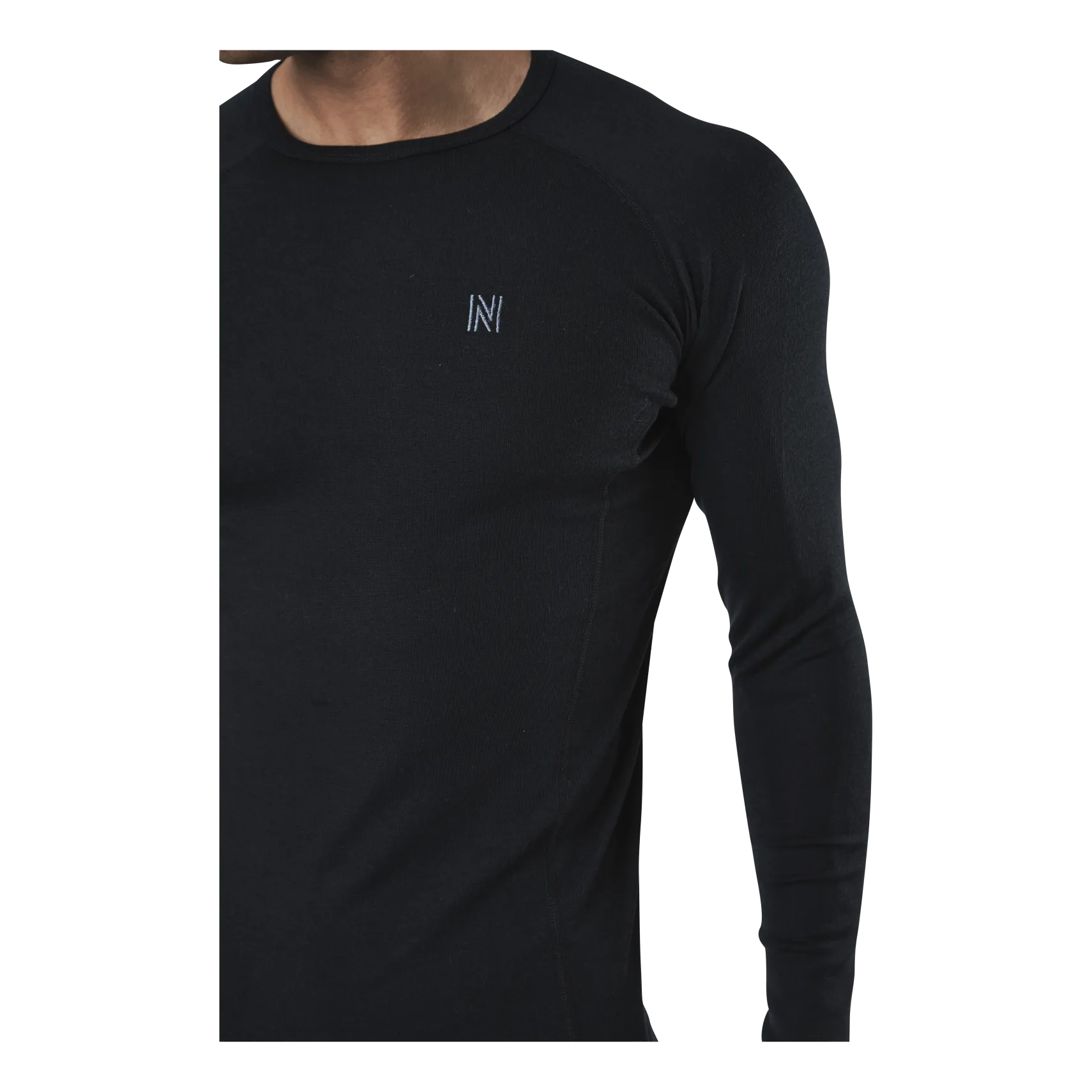 Ragnar Long Sleeve Base Layer 100% Merino Wool Black