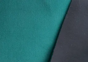Reversible Wind-Resistant Teal Green & Black Wool Blend Coating (Made in Italy)