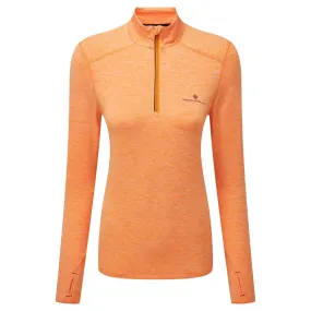 Ronhill Life Practice 1/2 Zip Tee - Mango Marl/Grape