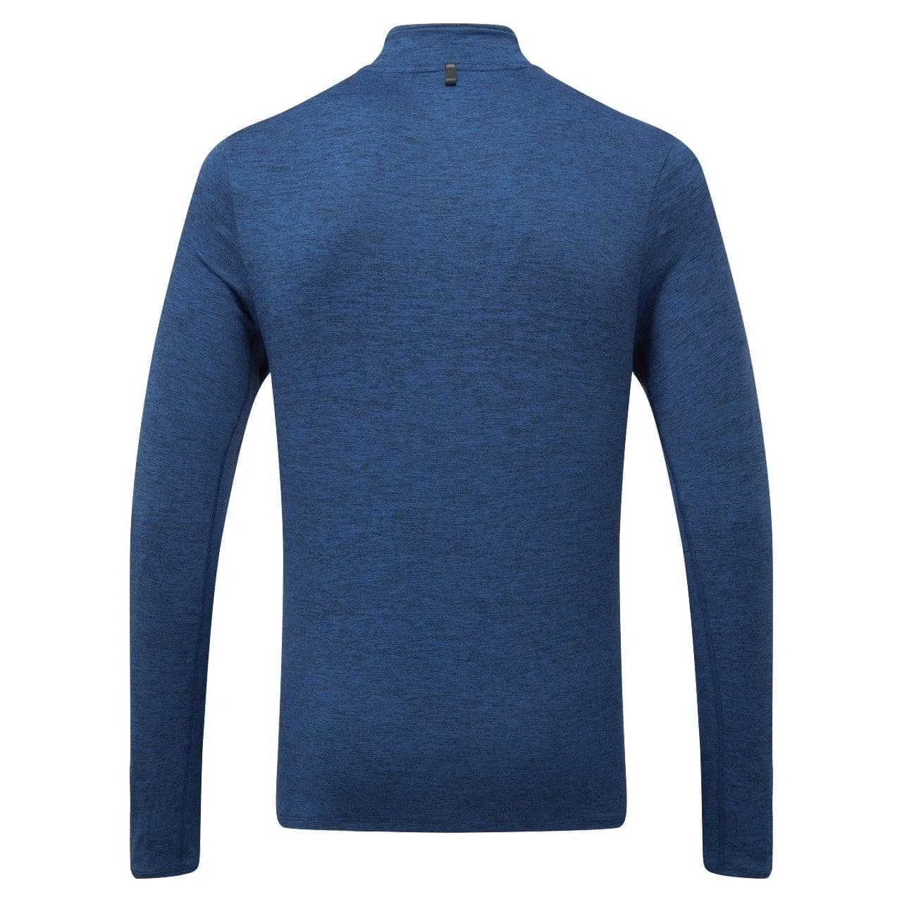 Ronhill Life Practice 1/2 Zip Tee (Mens) - Dark Cobalt Marl/Sunbolt