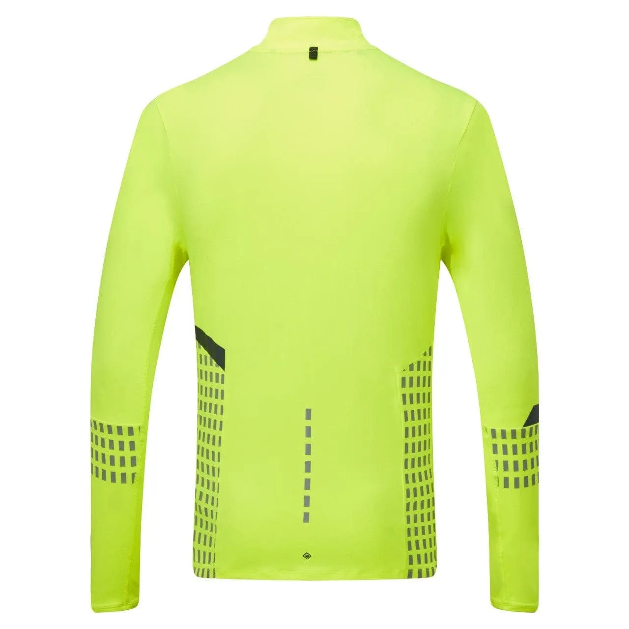 Ronhill Tech Afterhours 1/2 Zip Long Sleeve Tee (Mens) - Fluo Yellow/Charcoal/Reflective