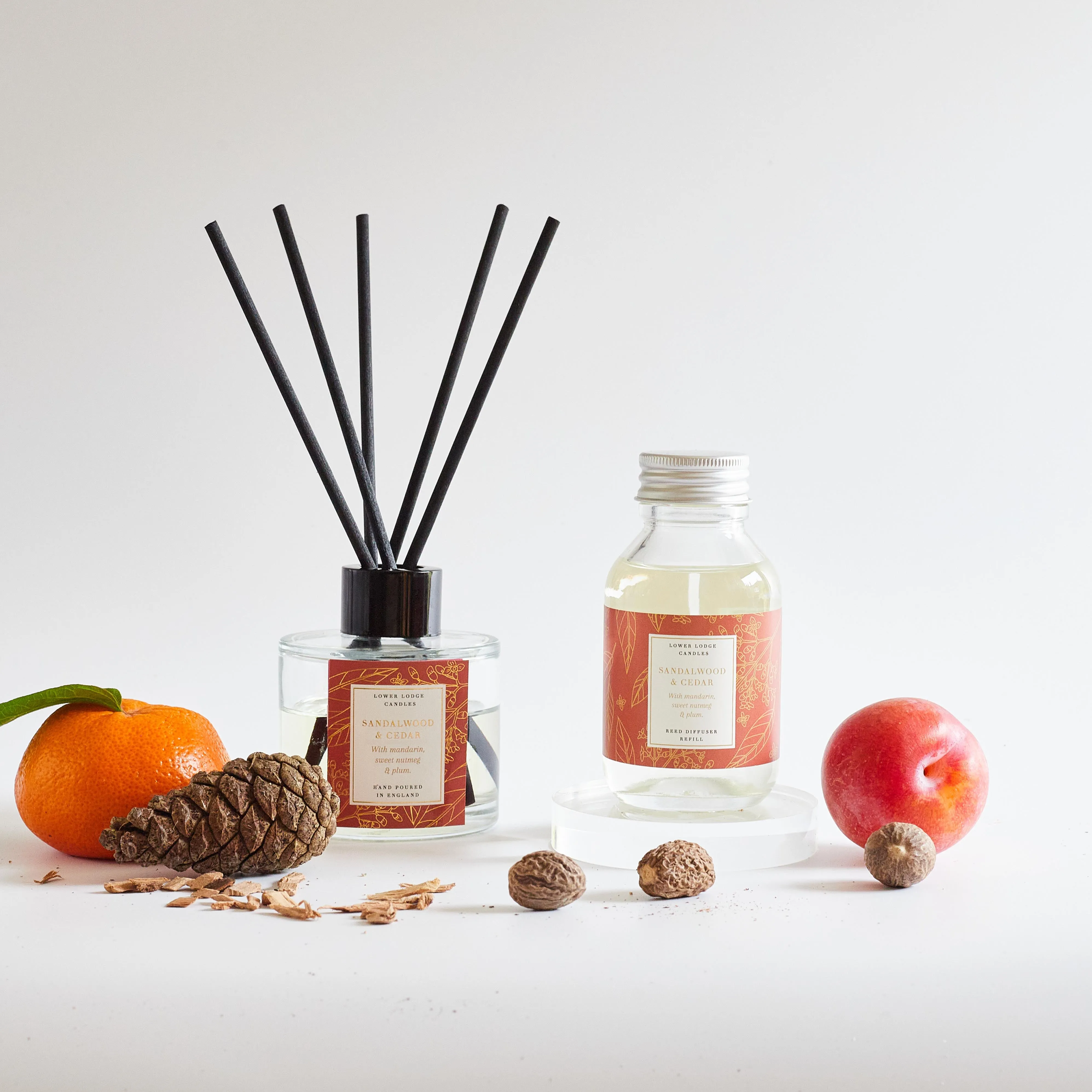 Sandalwood and Cedar Scented Reed Diffuser Refill