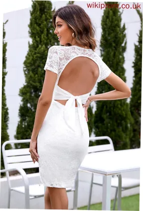 Sexy Short Sleeves Round Sadie Dresses Club Dresses Bodycon Neck Mini Lace