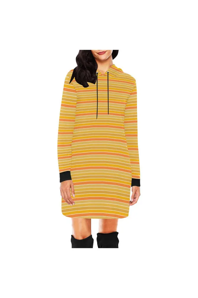 Shades of Turmeric All Over Print Hoodie Mini Dress (Model H27)