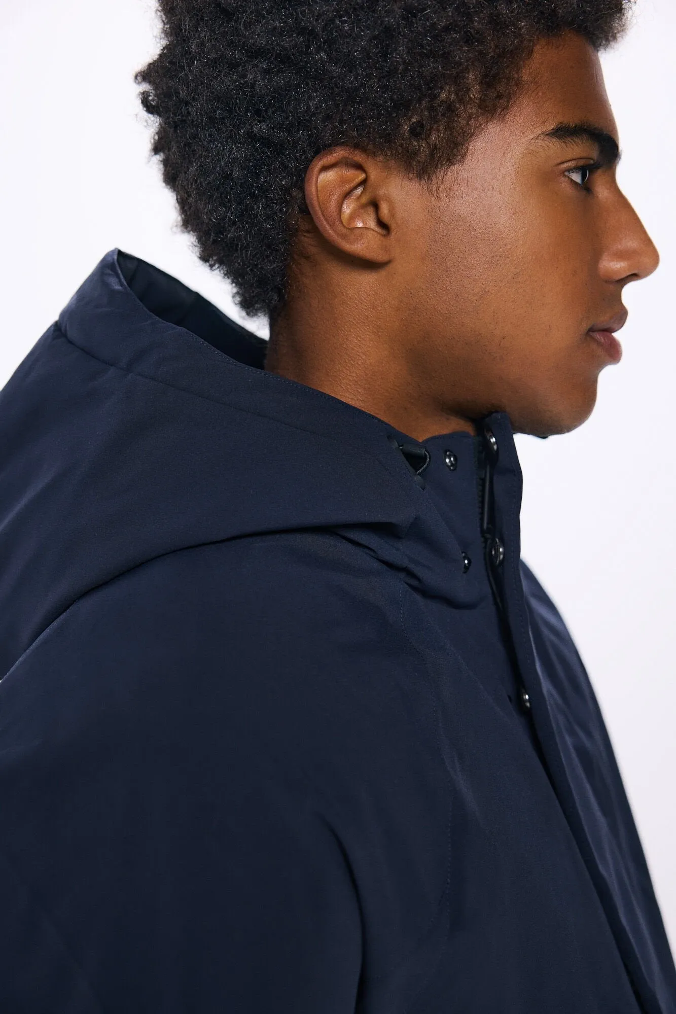 Short Padded Thermal Parka - Blue