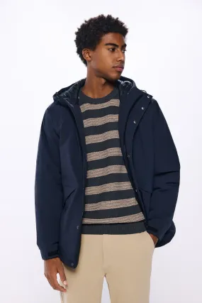 Short Padded Thermal Parka - Blue
