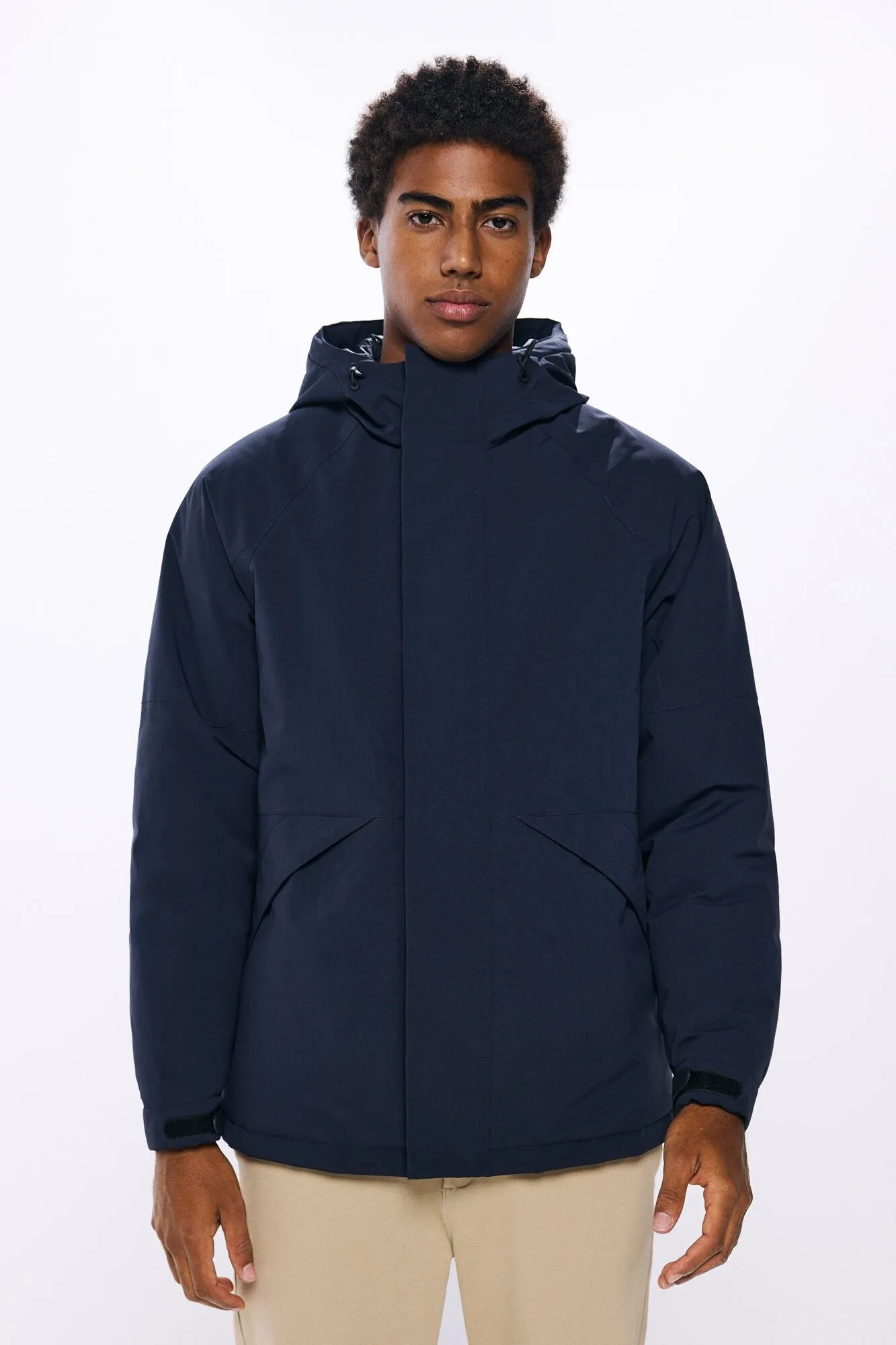 Short Padded Thermal Parka - Blue