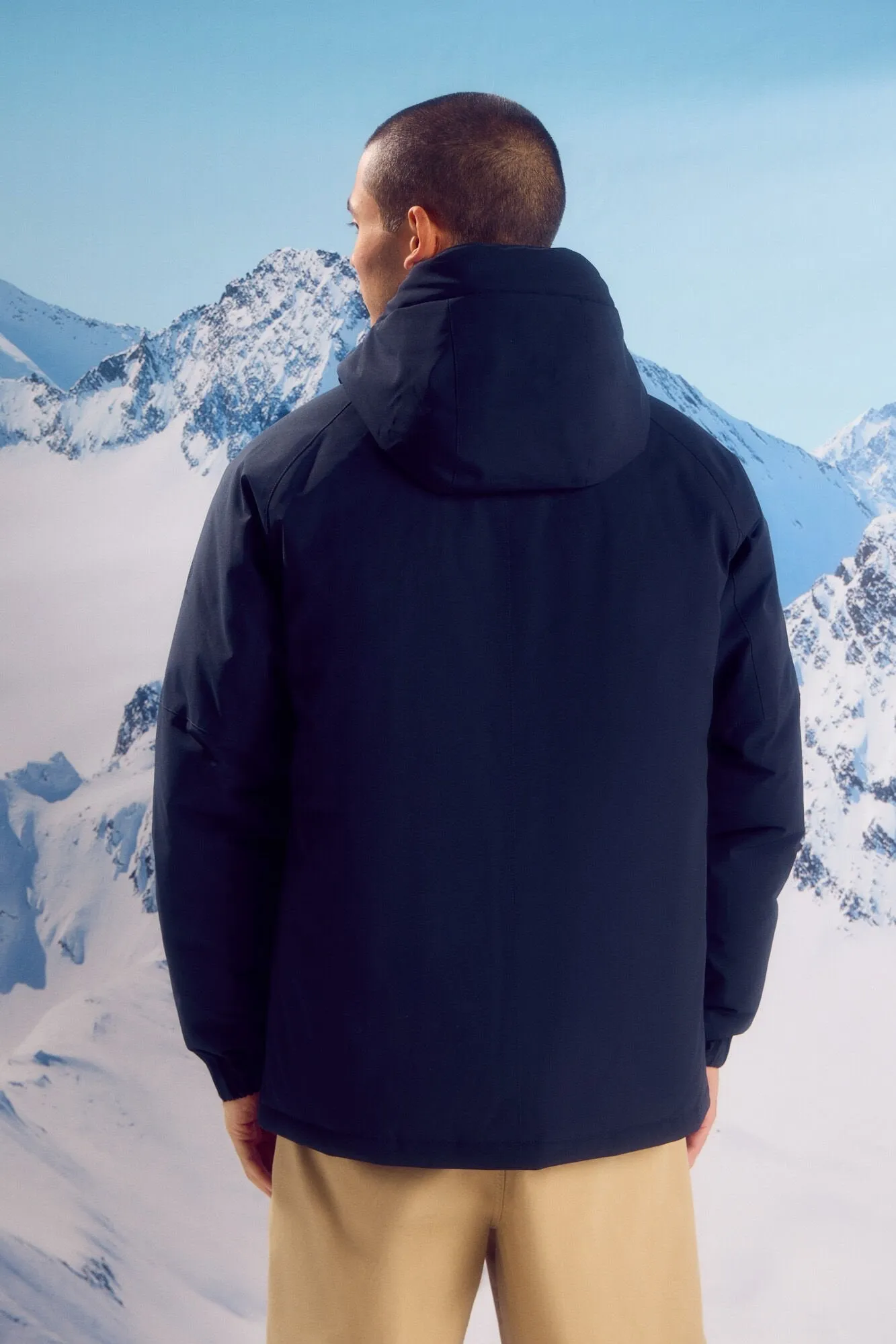 Short Padded Thermal Parka - Blue