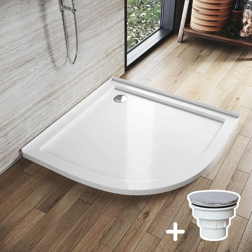 Shower Enclosure Base Tray Solid Curved