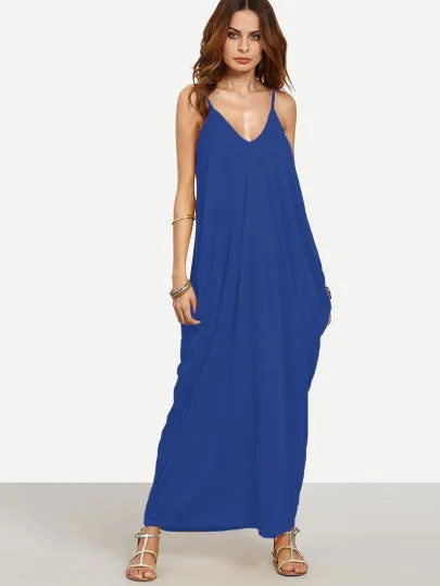 “Spring fling” Classic side pocket loose fit maxi dress