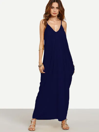 “Spring fling” Classic side pocket loose fit maxi dress