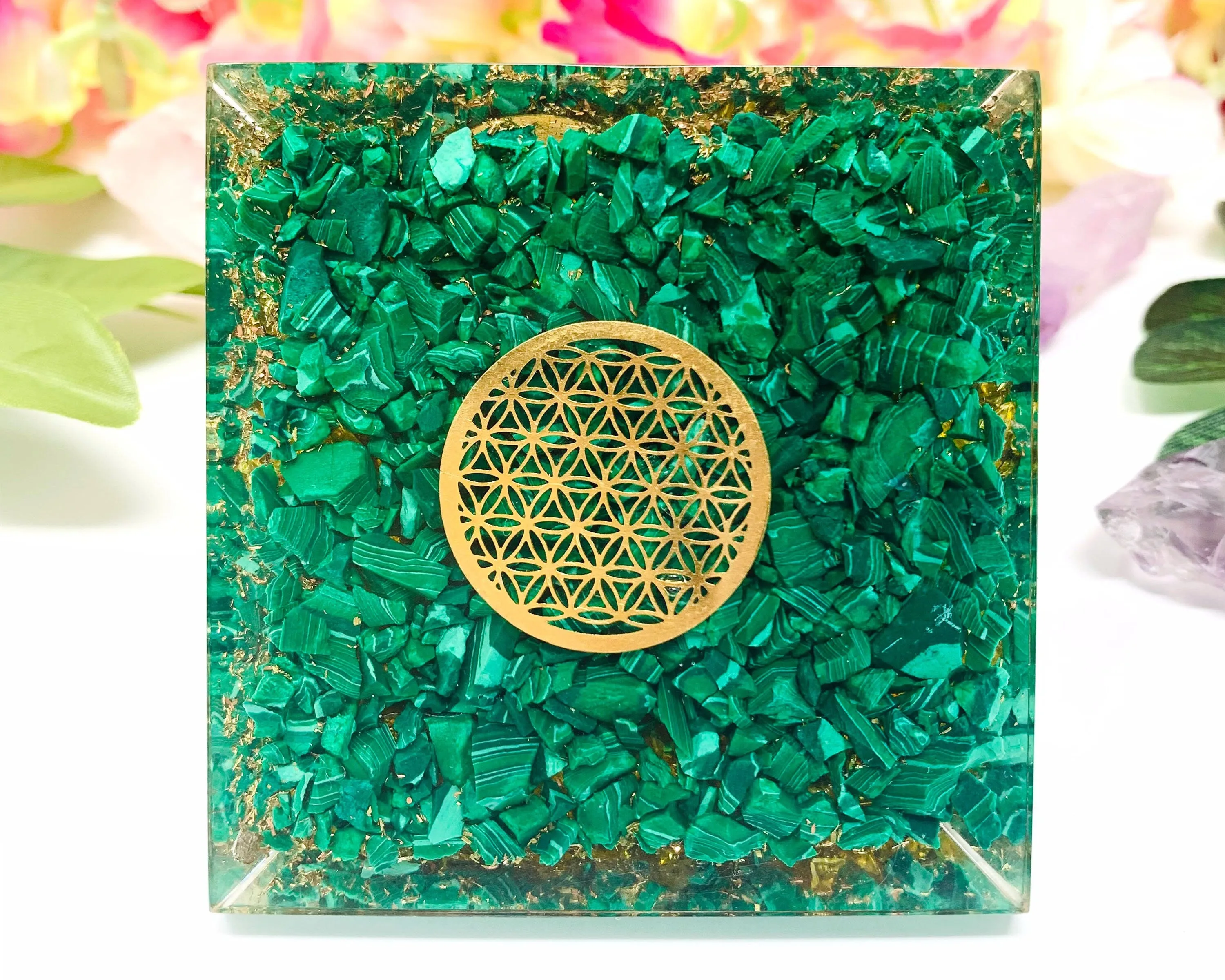 Success Willpower Confidence Crystal Orgone Pyramid EMF | Law of Attraction Manifestation | Money Magnet Energy Generator Wealth Crystals