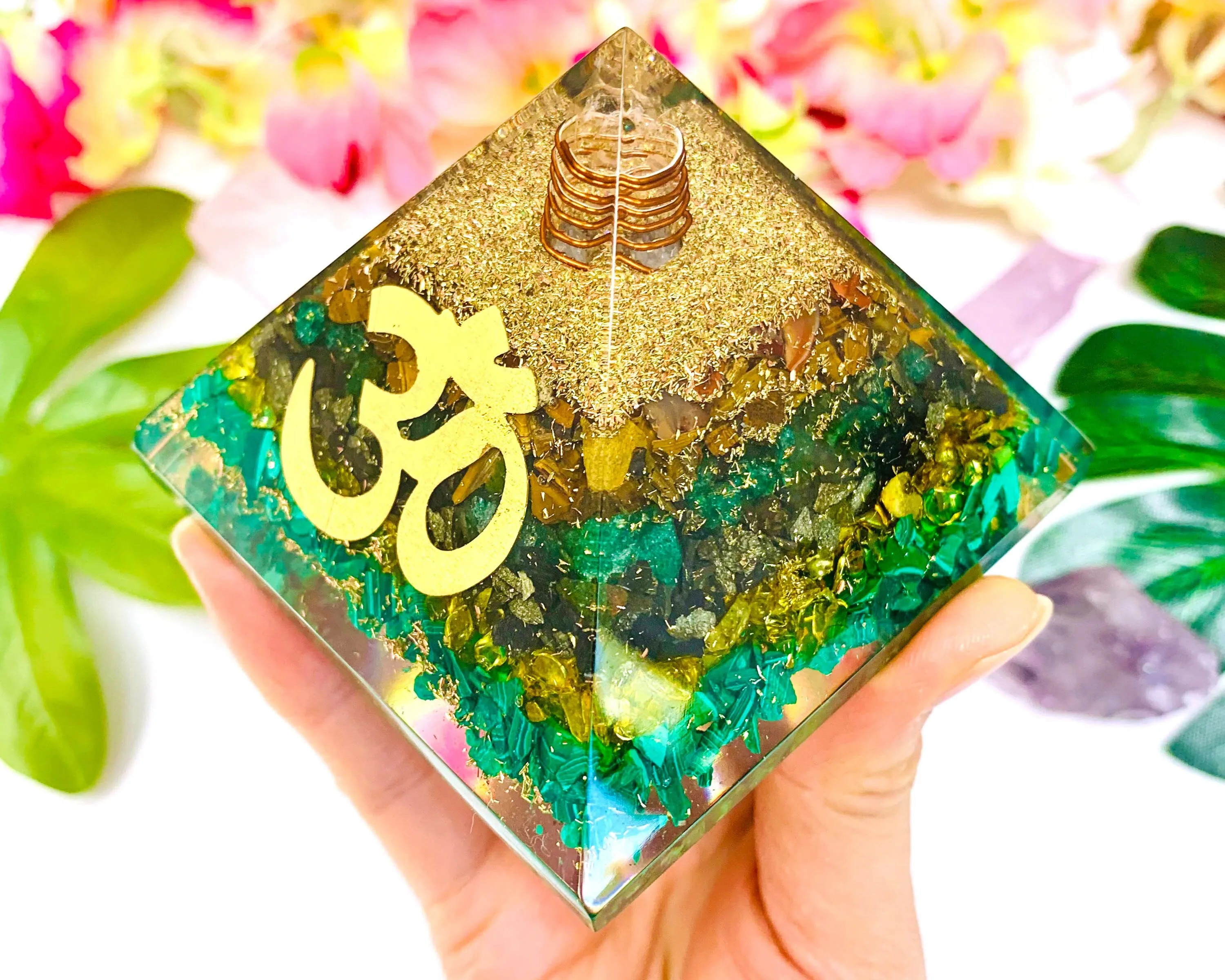 Success Willpower Confidence Crystal Orgone Pyramid EMF | Law of Attraction Manifestation | Money Magnet Energy Generator Wealth Crystals