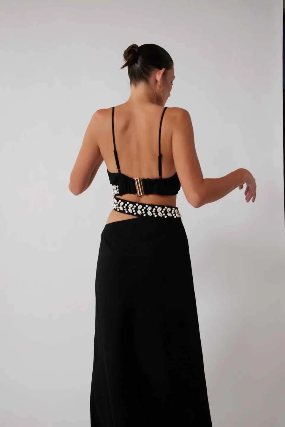 The Wolf Gang La Playa Maxi Dress - Noir