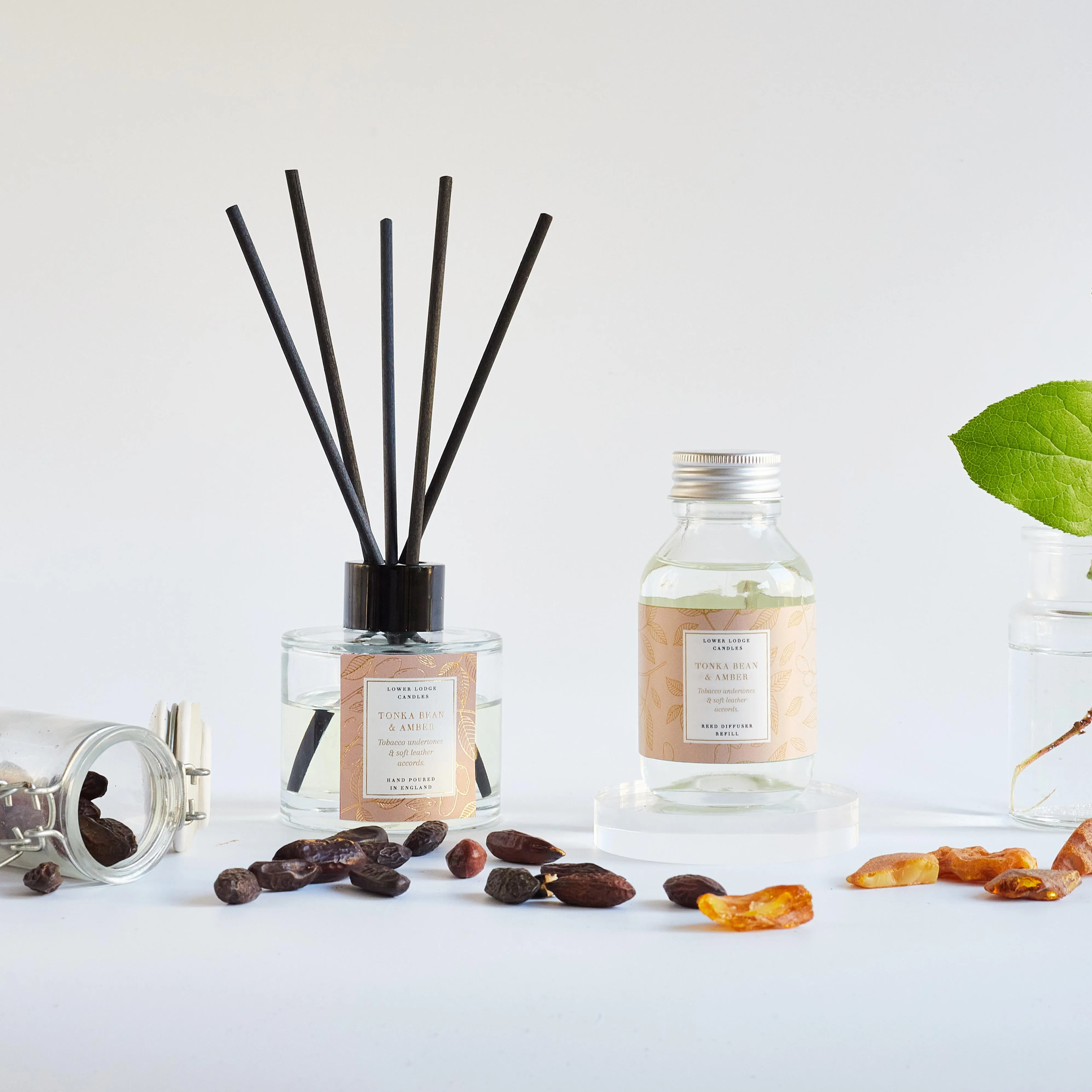 Tonka Bean and Amber Scented Reed Diffuser Refill
