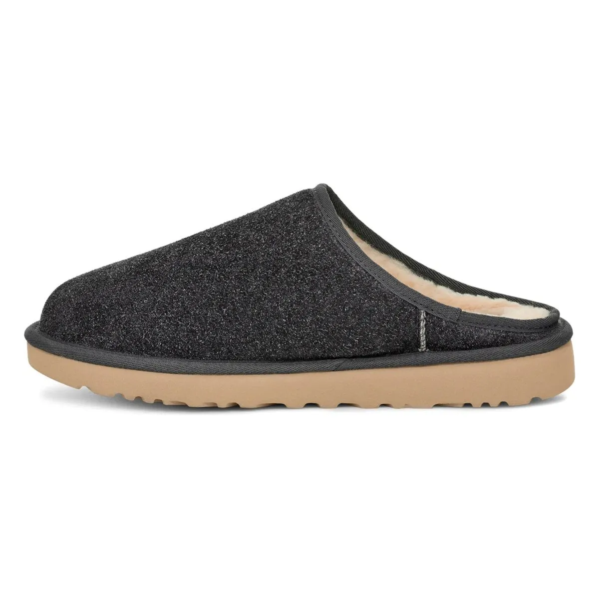 UGG Men's Classic Slip-On Shaggy Dark Gray Suede