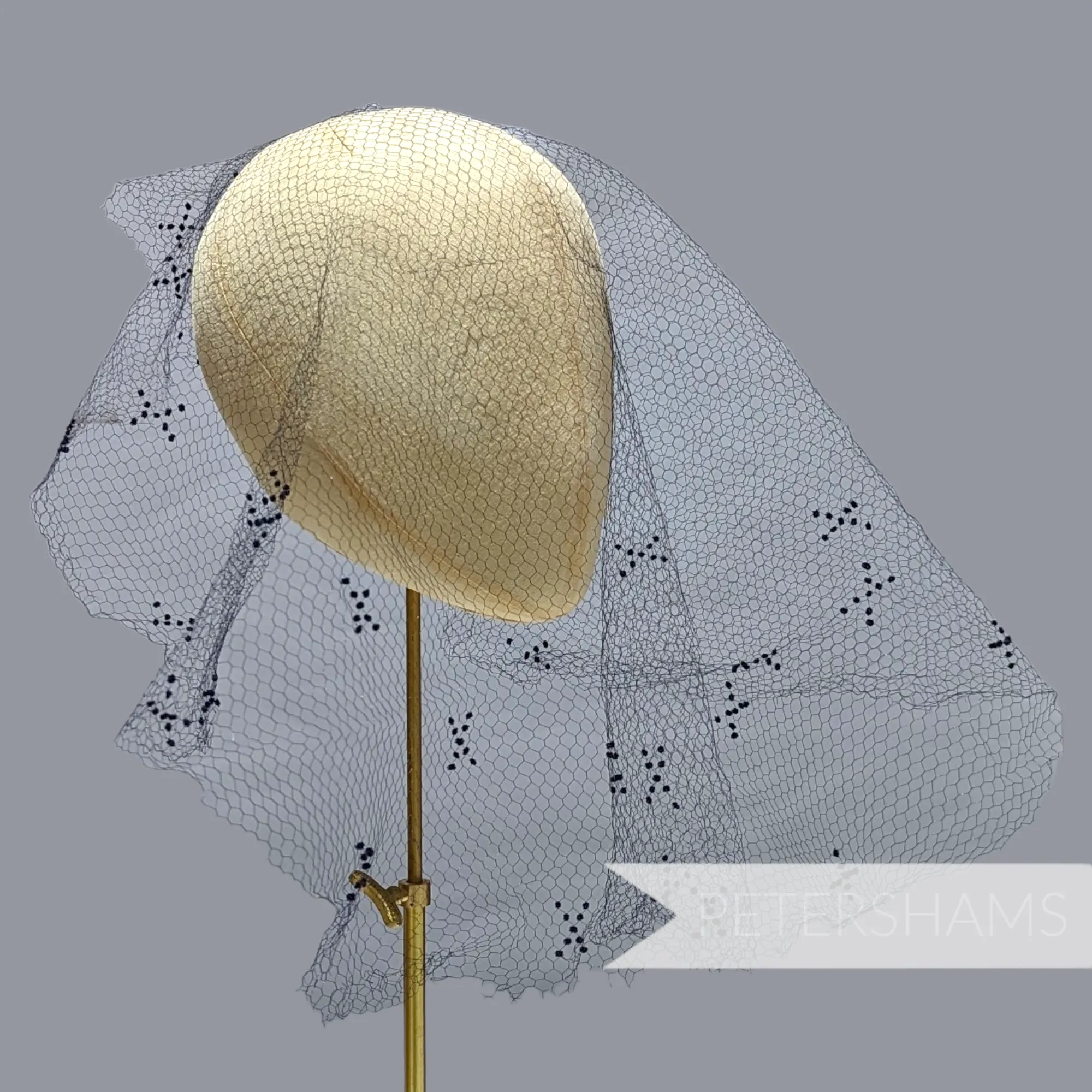 Vintage 1930's/40s Dotted Veiling Round - X's