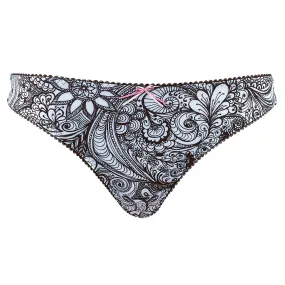 Zentangle Monochrome Thong - Freya